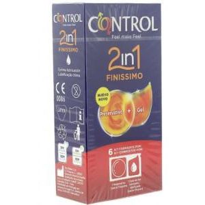 Control Duo Finissimo 2en1 Preservativo+Gel 6 Unidades