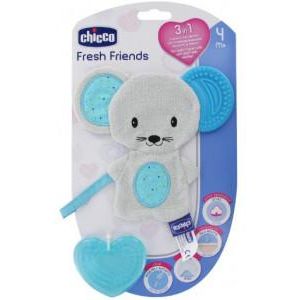 Chicco Fresh Friends Teether 3 In 1 Blue 4m+