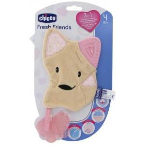 Chicco Fresh Friends Teether 3 In 1 Pink 4m+